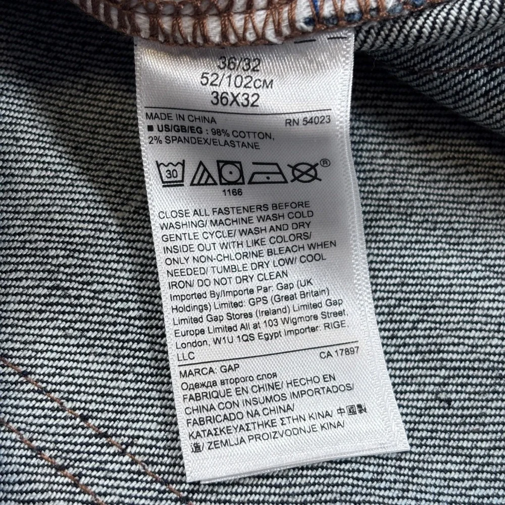 GAP Jeans Mens 36x32 Blue Kaihara Selvedge Denim Skinny NEW Raw Indigo Deadstock